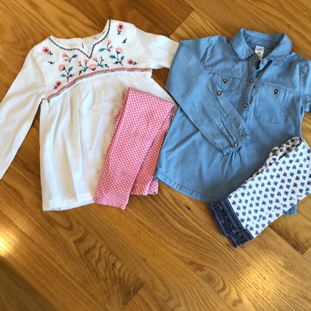 2 Carters Outfits size 5